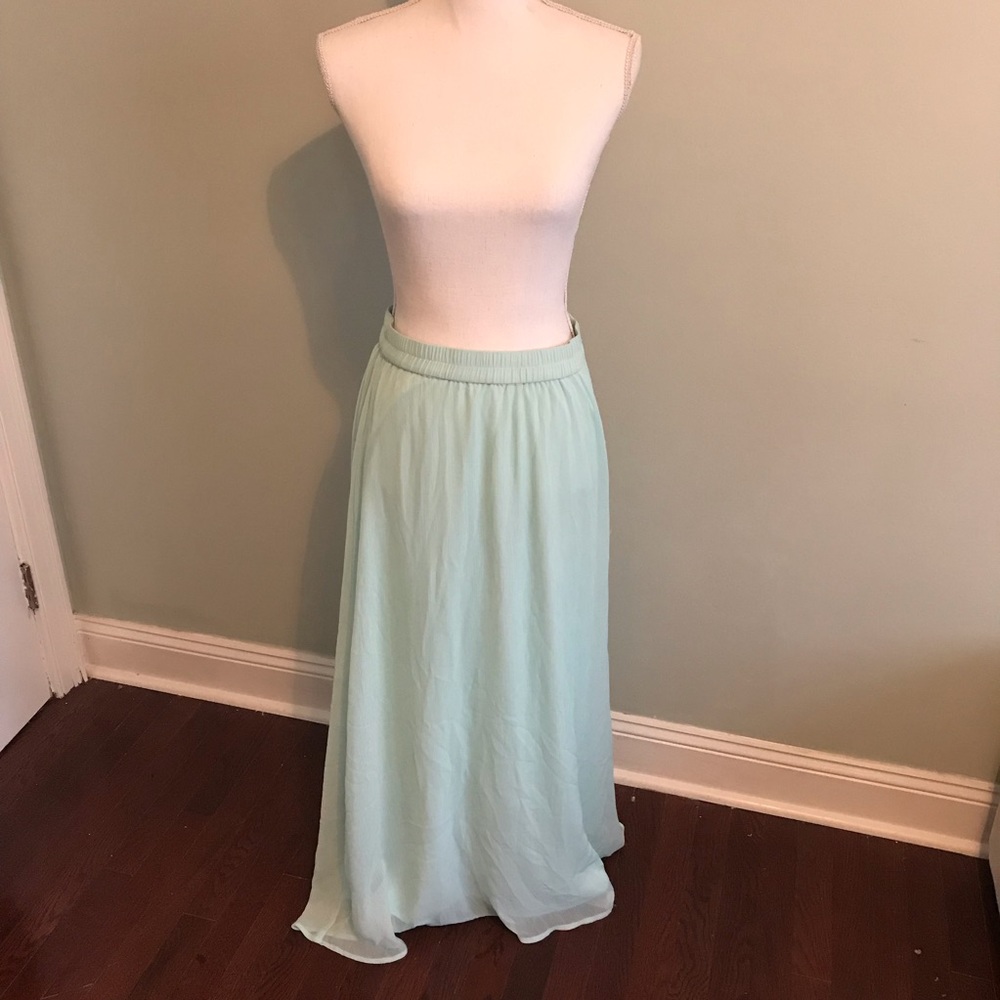 OLD NAVY- light teal maxi skirt w/ elastic waist M